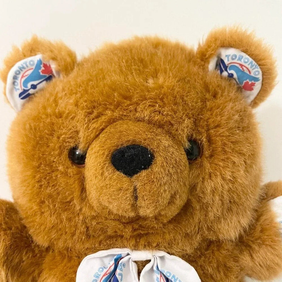 Vintage MLB Toronto Blue  Jays Pillow Pal Plush Bear Reversible Baseball - Picture 8 of 16